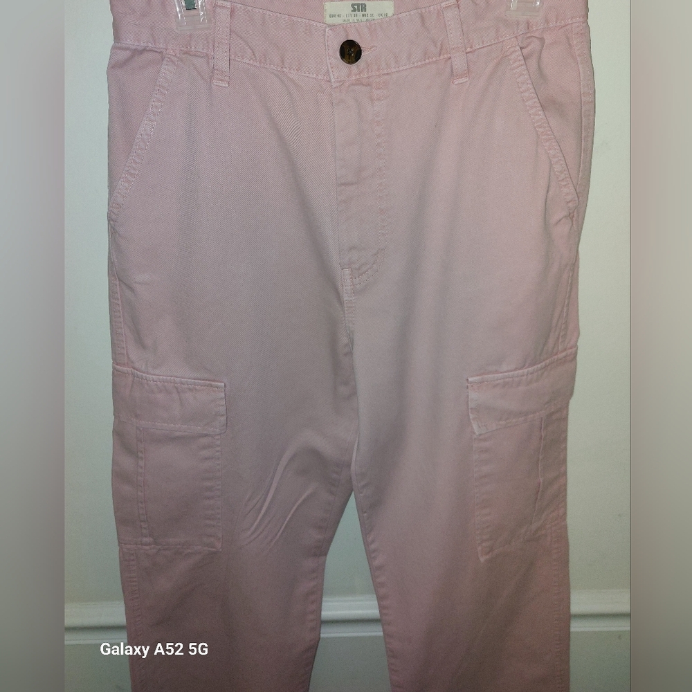 Wide Leg Cargo Pants in Light Pink - Picture 5 of 8